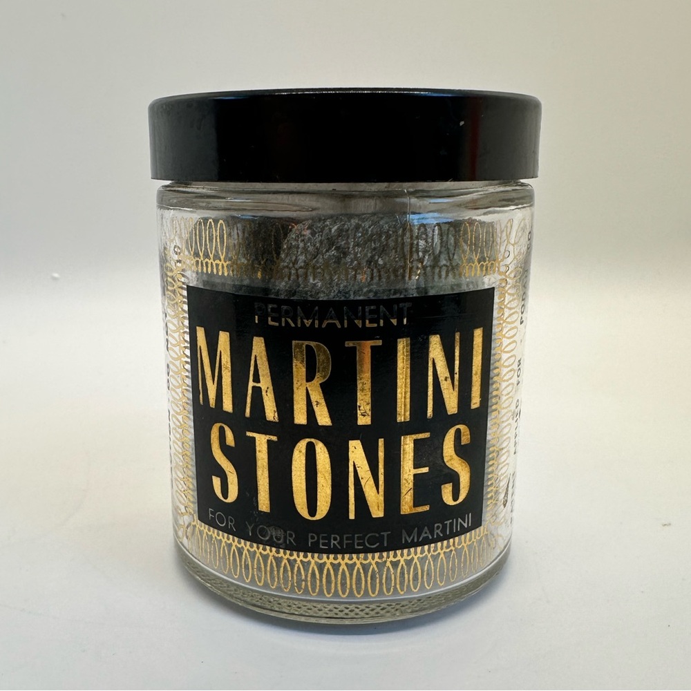 Martini Stones Novelty Cocktail Accessory 1964 BAEKGAARD  Tiki Bar Vermouth Soak